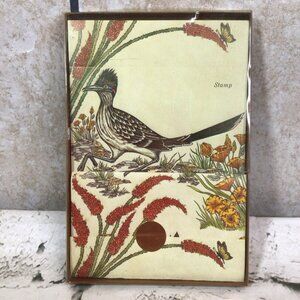 Desert Roadrunner Seal-A-Note Fold Send Notecards W/Seals Lot Of 12 Postalettes